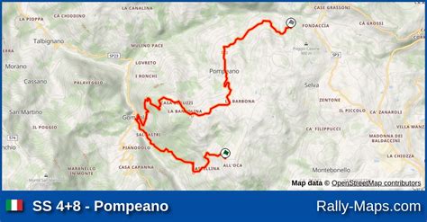 SS 4 8 Pompeano stage map Rally Città di Modena 1995 Rally Maps