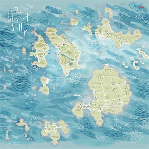 Isles of Scilly Illustrated Map – Matt Johnson Illustration