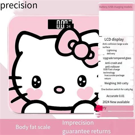 Kawaii Hello Kitty Smart Bluetooth Body Fat Scale Precise Electronic