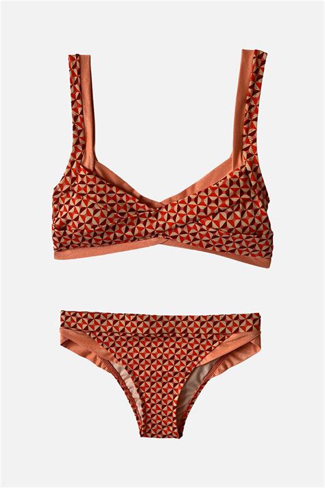 Kad N Less Is More Brez Retro Turuncu Desenli Bikini