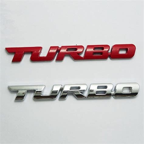 Ready StockCool 3D Alloy Metal Letter Turbo Car Motorcycle Emblem