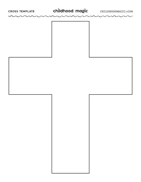 cross template  printable childhood magic