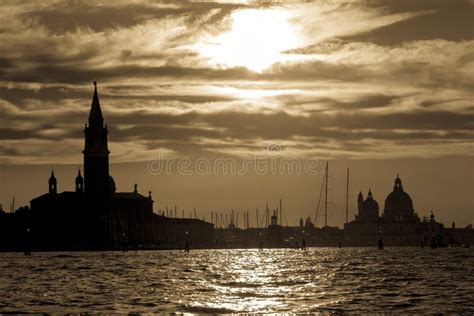 Sunset View of San Giorgio Maggiore in Venice Stock Image - Image of ...