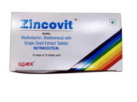 Zincovit Multivitamin Tablet 1 15 TABLETS At Rs 105 00 Strip In Surat