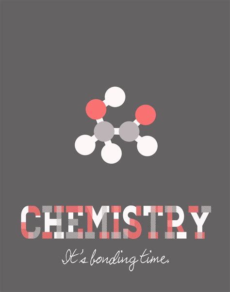 Chemistry Bonding Time Poster Educational Science Poster