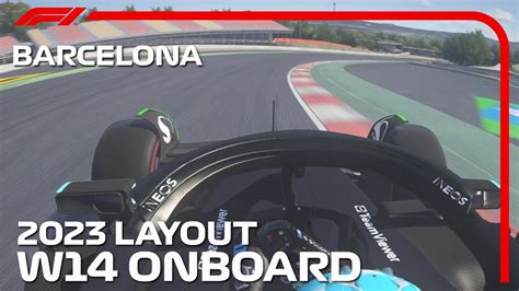 F Mercedes W George Russell Onboard Around Barcelona New Layout