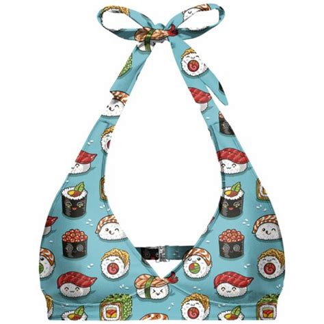 Aloha From Deer Woman S Sushi Halter Neck Bikini Top Bth Afd Eponuda