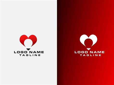 Premium Vector | Love idea logo bulb logo with love copal business love ...