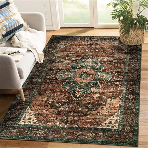 Amazon Moynesa Ultra Thin Washable Vintage Area Rug X Living