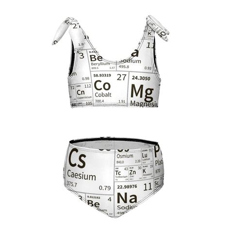 Chemical Elements Girl S 2 Piece Bikini Set Beach Sport Swimsuit Swimwear 10 12Y150cm
