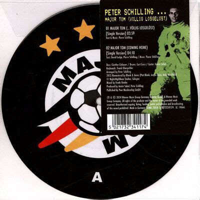 Peter Schilling Major Tom Völlig Losgelöst Vinyl 7 1982 EU