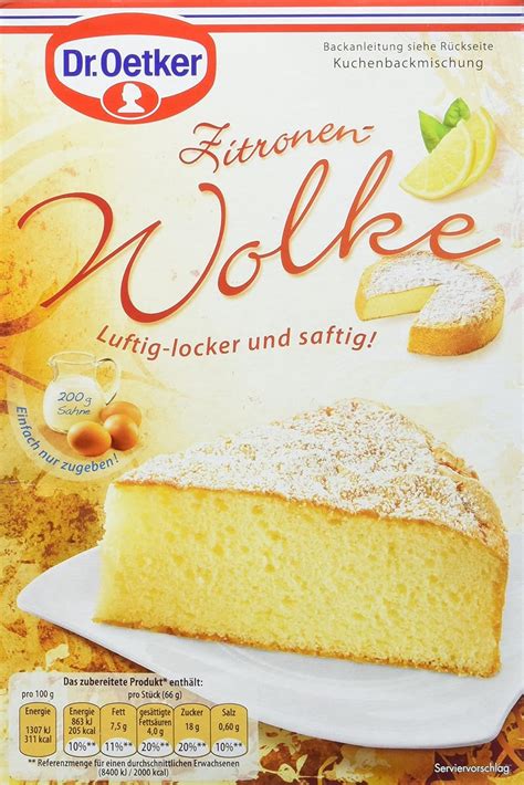 Dr Oetker Zitronen Wolke 8er Pack 8 X 430 G Packung Amazon De