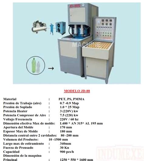 MAQUINA SEMIAUTOMATICA SOPLADORA DE BOTELLAS