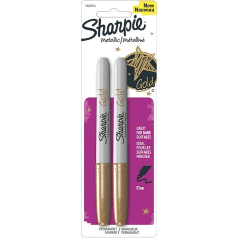 Sharpie Metallic Fine Point Permanent Markers Pkg Gold