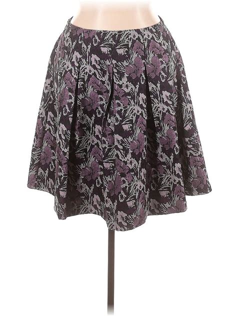 Lane Bryant Floral Multi Color Purple Casual Skirt Size 16 Plus 66