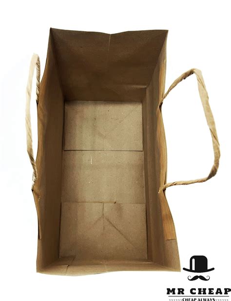 New Brown Twisted Handle Kraft Paper Bag Pcs S Mr Cheap