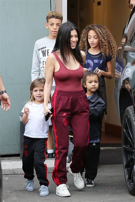 Kourtney Kardashian babysits her niece North West and Scottie and Larsa
