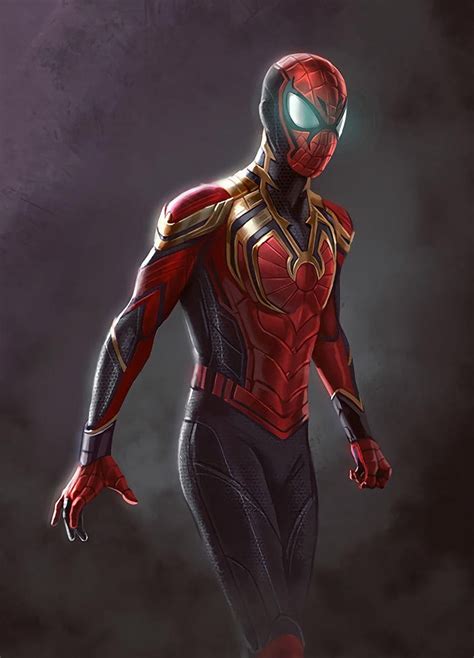 Spider Iron Man Vibranium Armor Hd Phone Wallpaper Pxfuel