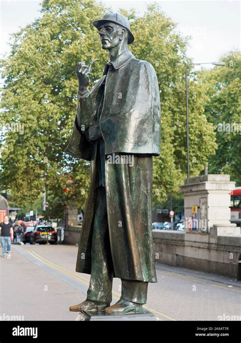 Bronze Statue By Sculptor John Doubleday Of Famous Fictional Detective