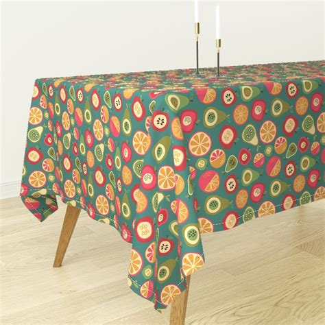 Tout De Fruit Rectangular Tablecloth Spoonflower Table Cloth Rectangular Cotton Tablecloths