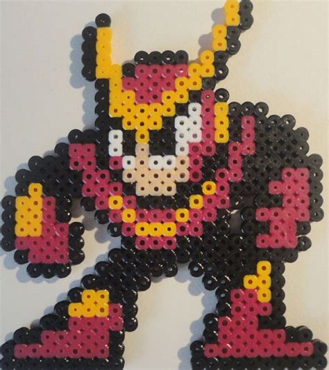 Quick Man Bead Sprite Megaman Nintendo Game Perler Art Pearler Bead Patterns Pearler Beads