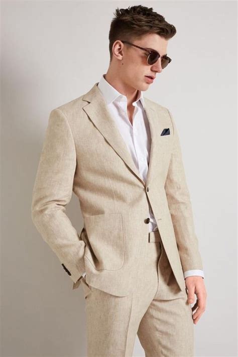 Men Suits Ivory Linen Suits Summer Suits Beach Suits Linen Etsy Linen Suits For Men Wedding