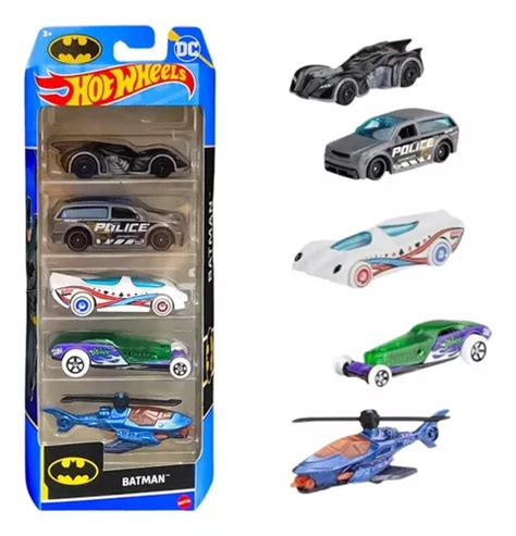 Hot Wheels Pacote C 5 Carrinhos Edição Batman htv44 Mattel Frete grátis