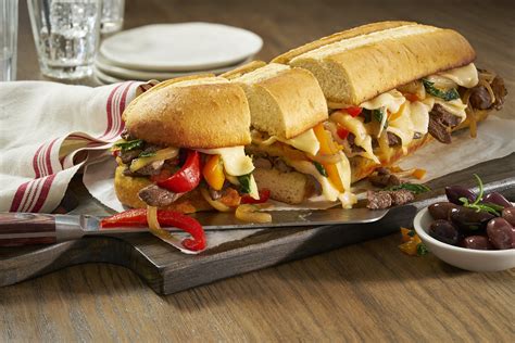 Garlic Lovers Cheese Steak Sub Sandwich Canadian Beef Canada Beef