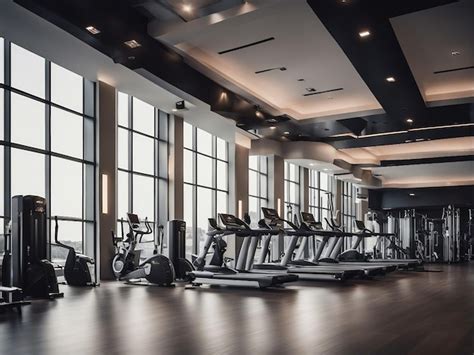 Premium Ai Image Gym Interior With Blurred Background
