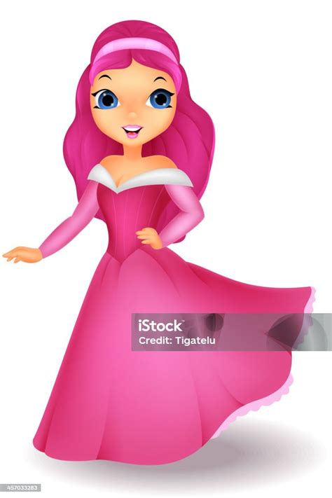 kartun gadis cantik ilustrasi stok  gambar  berdiri