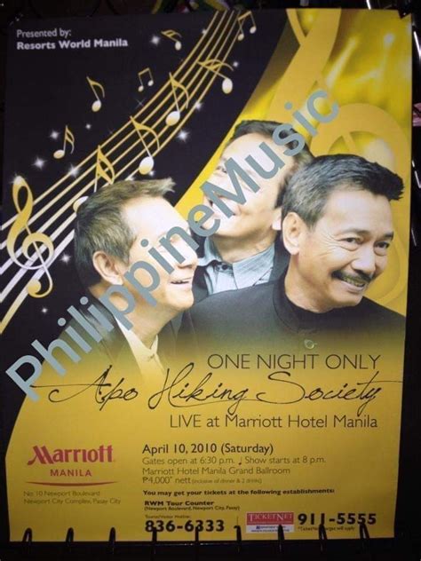 Apo Hiking Society One Night Only Official Promo Opm Poster Hobbies And Toys Memorabilia