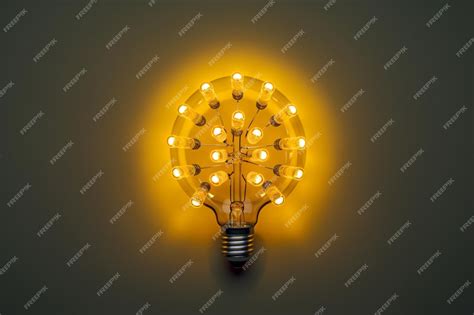 premium photo   unique idea light bulb concept flat lay