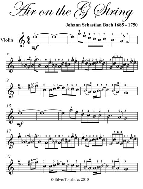 Air On The G String Easy Violin Sheet Music Ebook By Johann Sebastian Bach Epub Rakuten Kobo