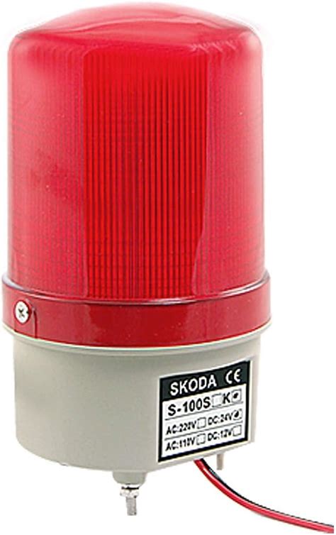 Amazon Uxcell Dc V Flash Led Industry Signal Tower Buzzer Siren