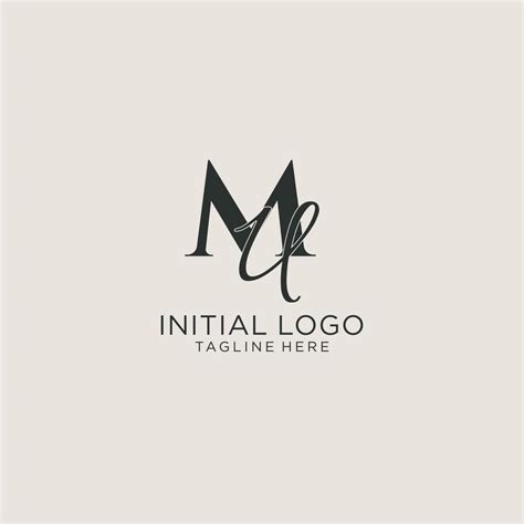 Iniciales Mu Letra Monograma Con Elegante Estilo De Lujo Identidad Corporativa Y Logotipo