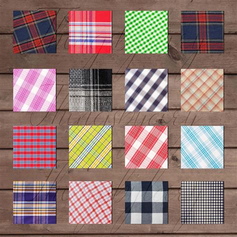 30 Real Plaid Gingham Fabric Digital Papers 12x12 300 | Etsy