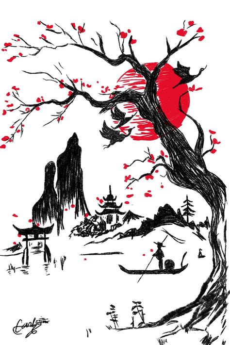 chinese blossom tree tattoo 2