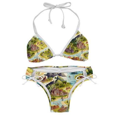 Atlas Swim Wear Bikini Set With Detachable Sponge Adjustable Strap Two Pack For Versatile