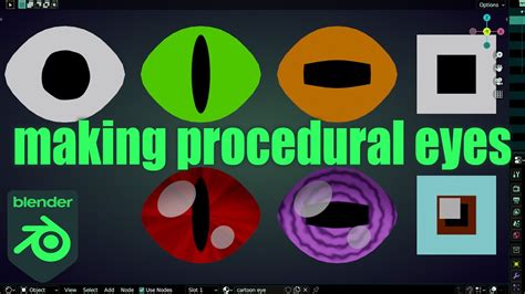Make Procedurally And Animate Any 2d Eye Shape In Blender 35 Youtube