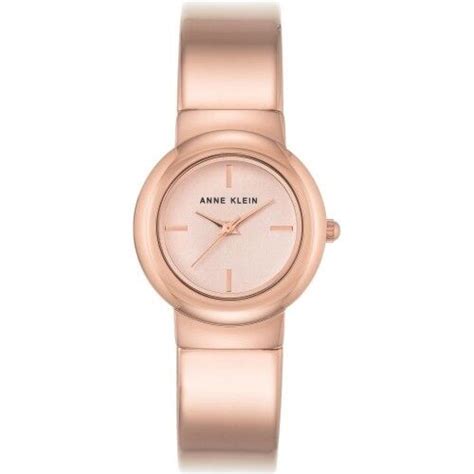 New Anne Klein Rose Gold Tone Solid Bangle Link Bracelet Watch Ak