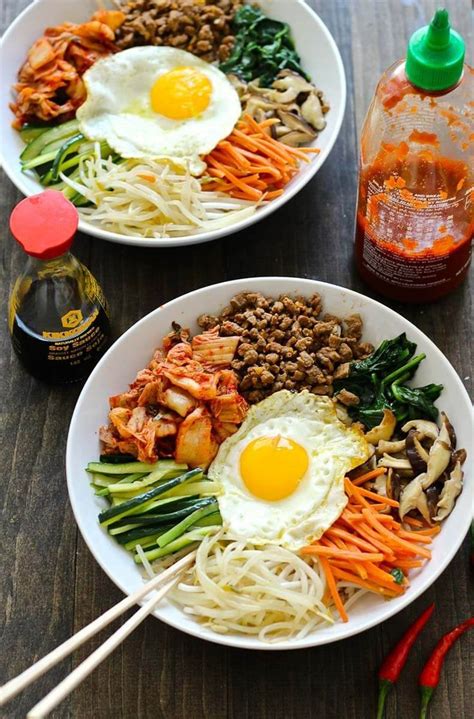 minute korean bibimbap recipe   mix  sesame fried