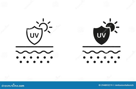 Cream for Skin from Ultraviolet Radiation Line and Silhouette Black ...