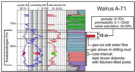 Porosity Permeability And Water Saturation Interpreted From Well Logs