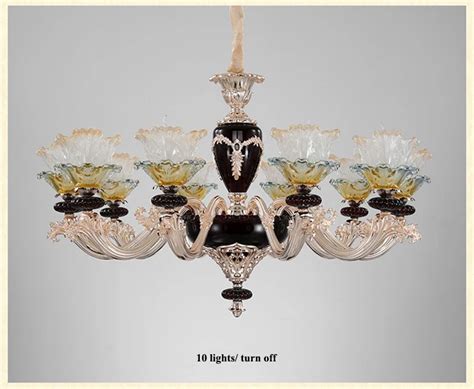 Французские цинковые светодиодные люстры из сплава красного стекла для ...