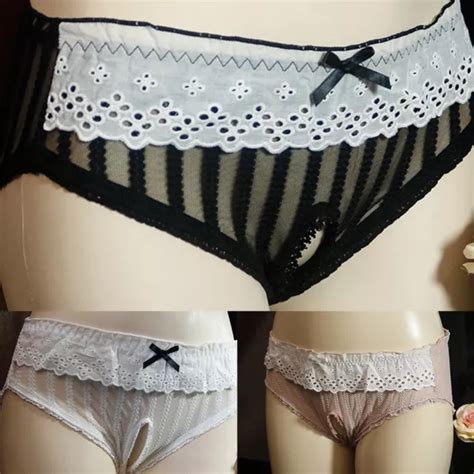 Slips String Pour Hommes Excitants Sissy Culotte Entrejambe Ouverte Lingerie Sou Eur