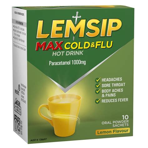 Buy Lemsip Max Cold Flu Lemon Hot Drink Sachets Online At Chemist Warehouse