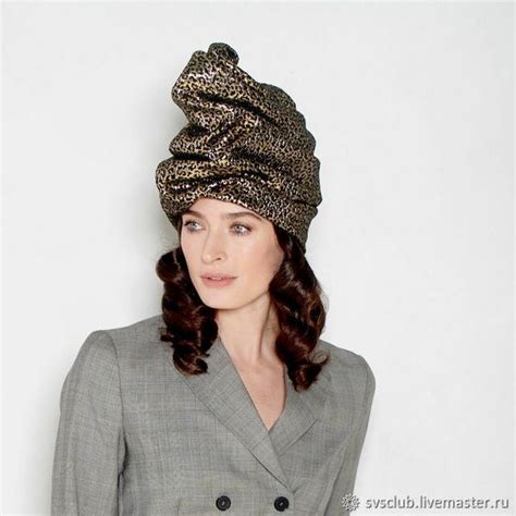Тюрбан в стиле арт деко. Золотой леопард Gucci