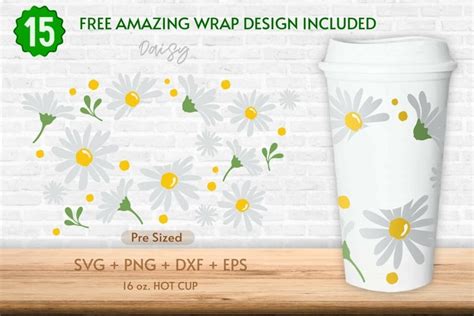 Oz Daisy Starbucks Hot Cup Svg Retro Flower