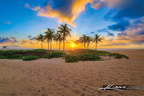 Golden Sunrise Serenity Captivating Beauty At Riviera Beach Sing Hdr