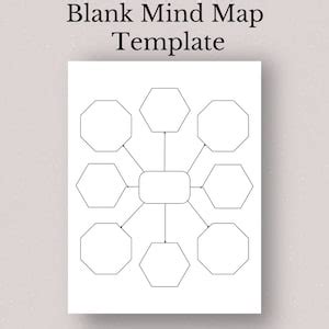 Printable Mind Map Template, Concept Map Template, Blank Mind Map ...